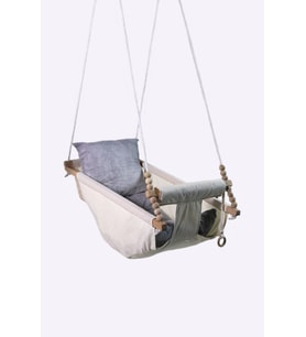 Bilababy Gri Organik Swing Çocuk Salıncak Yatak İpli Tavan Salıncak Hamak