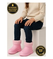 Çocuk Kışlık Kar Yağmur Botu– Su Geçirmez, Peluş Astarlı, EVA W10290-225 Tokio Borreguito Modeli (Pembe)
