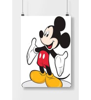 Mickey Mouse Çizgi Film Poster Çerçevesiz Parlak Kağıt 30 x 42 cm.