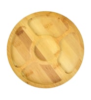 5 Bölmeli Bambu Sunum Tepsisi 20 cm