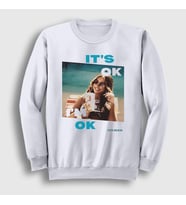 Presmono Unisex Beyaz It's Ok I'm Ok Tate Mcrae Sweatshirt 532598tt