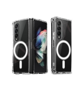Samsung Galaxy Z Fold 3 Kılıf Magneticsafe Şeffaf Silikon - Şeffaf 374113