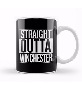 Straight Outta Winchester Supernatural White Kupa Bardak Porselen