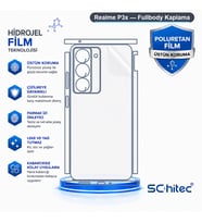 SChitec Realme P3x Uyumlu Fullbody Arka Kaplama Hidrojel Koruyucu Film