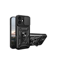 Apple İphone 17 Pars Lens Yüzüklü Silikon - Siyah