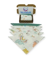 Çift Kat % 100 Pamuk Bebek Ağız Bezi (5'li Paket)