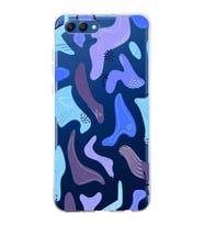 Huawei Honor View 20 Uyumlu Kapak Abstrackt Tasarımlı Şeffaf Silikon Kılıf