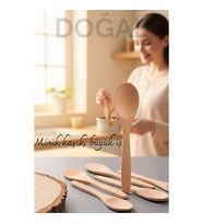 Doğal Gürgen 6'lı Ahşap Servis Kaşığı - 13 cm, Mini Boy, Şık ve Pratik Mutfak Yardımcısı 713748