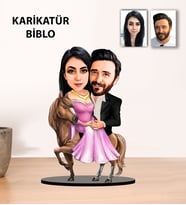 Kisiye Özel Sevgili Evli Karikatür Biblo KB2