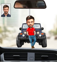 Kişiye Özel Fotoğraflı Abi 5 Tasarımlı Karikatür Araba Dikiz Ayna Süsü