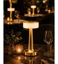 Şarjlı Gold Mantar Masa Lambası Dimmer Ayarlı Kablosuz Led Lamba
