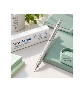 0.7 mm Mekanik Versatil Kurşun Kalem Alüminyum Gövde Metalik Gümüş