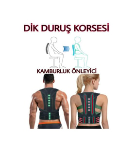 Ortopedik Kamburluk Önleyici Balenli Manyetik Unisex Dik Duruş Korsesi
