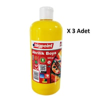 Bigpoint Akrilik Boya 500 gram Sarı x 3 Adet