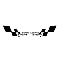 megane 2 sport bayraklı sticker seti 2 adet