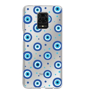 PrintiFy Xiaomi Redmi Note 9 S ile Uyumlu 1mm Slim Fit Nazar Boncuğu 1 Baskılı Şeffaf  Kılıf