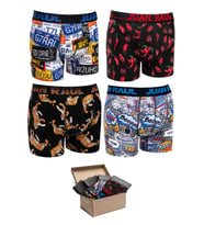 TEET Juan Raul Erkek Boxer Pamuklu Desenli 4'lü Premium Set (Nude)
