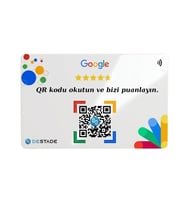 İşletmeler İçin Google Yorum Yönlendirme Kartı  NFC + QR Kod  Müşteri Yorum Artırıcı