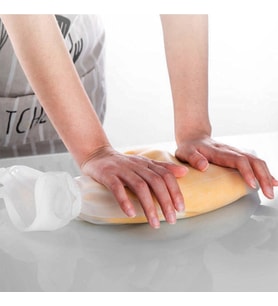 Durukar® Büyük Hamur Torbası Silikon Şeffaf Hamur Yoğurma Torbası Ekmek Makarna Mantı Hamuru Kola