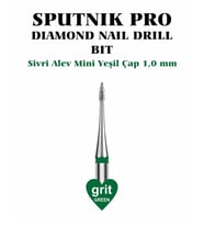Elmas Sivri Alev Mini Freze Yeşil Çap 1,0mm