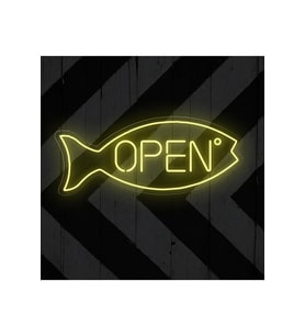 OPEN Yazılı ve Şekilli Neon Tabela