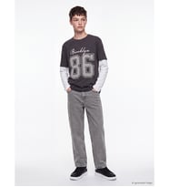LCW Kids Gri Wideleg Erkek Çocuk Jean Pantolon