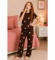 Kız Çocuk Milan Kumaş Pijama Takımı 8-16 Yaş 12700HC MODANINO