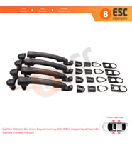 Renault Fluence Megane 3 Clio 4 Scenic 3 Captur 1 için 4 Adet Dış Kapı Açma Kolu Siyah Astarlı 806B02596R
