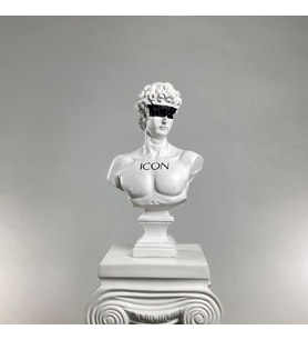 David 'White Icon' Dekoratif Heykel, Pop Art Roma Yunan Heykelleri