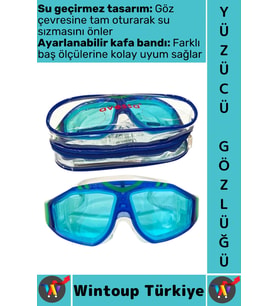 #Gözlük Özel Model Konforlu Sızdırmaz Buğu Önleyen Çok Şık Ayarlanabilir Deniz Havuz Yüzücü Gözlüğü