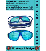 #Gözlük Özel Model Konforlu Sızdırmaz Buğu Önleyen Çok Şık Ayarlanabilir Deniz Havuz Yüzücü Gözlüğü