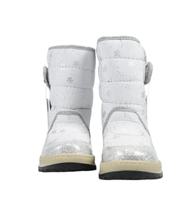 SİA ÇANTA BOOT'S SİMLİ ÇIRTLI & ORTAPEDİK  & ANATOMİK SAĞLAM KAYMAZ TABANLI UZUN KONÇLU İÇİ KÜRKLÜ ÜŞÜMEYEN AYAKLAR  ÇOCUK SNOW BOOT (Beyaz)