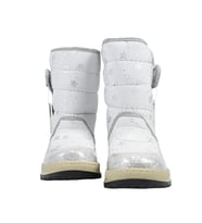 SİA ÇANTA BOOT'S SİMLİ ÇIRTLI & ORTAPEDİK  & ANATOMİK SAĞLAM KAYMAZ TABANLI UZUN KONÇLU İÇİ KÜRKLÜ ÜŞÜMEYEN AYAKLAR  ÇOCUK SNOW BOOT (Beyaz)