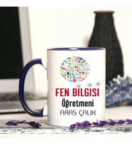 Fen Bilgisi Öğretmenine Özel Öğretmenler Günü Hediyesi Kişiye Özel Kupa Bardak