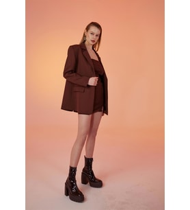Panky Blazer Ceket Kahve