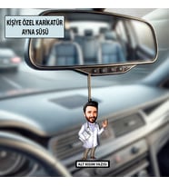 Kişiye Özel Karikatür Erkek Ayna Süsü – Araç İçi Esprili Hediyelik