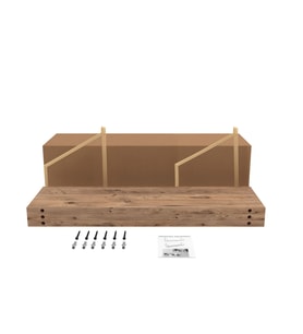Duvar Rafı Kitaplık Mutfak Banyo Yaşam Alanı 3 'lü Set 15 X 55 Cm Gold Kol