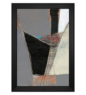 Soyut Şekiller Motifli Kanvas Tablo 50 x 70 cm Siyah Çerçeve