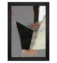 Soyut Şekiller Motifli Kanvas Tablo 50 x 70 cm Siyah Çerçeve