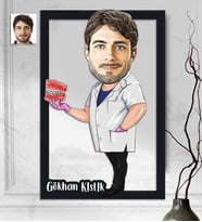 Kişiye Özel 3D  Ahşap Tablo Dişci Doktor Erkek 30x40 -3