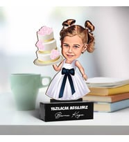 Doğum Günü Kızı Karikatürlü Biblo