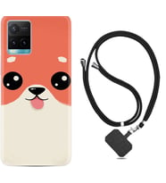 Vivo Y11S Y21S Y20 Y20S Y70 Kılıf Boyun Askılı Silikon Sevimli Köpek 1731