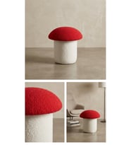Mantar Puf Teddy Peluş Modern Tasarım