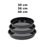 Set of 3 Enamel Round Baking Trays 30-36-40 cm for Cooking