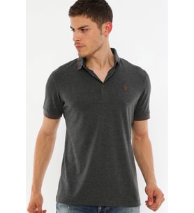 T8586 DEWBERRY ERKEK POLO YAKA T-SHIRT-ANTRASİT