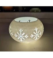 Yılbaşı Hediyelik Eşya Kar tanesi Mum Led 12CM