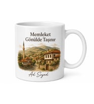 Kişiye Özel Memleket Sevgisi Yazılı Baskılı Kupa Bardak Hediye