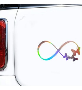 Uçan Kelebek Çiçek Araba Oto Sticker 1