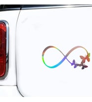 Uçan Kelebek Çiçek Araba Oto Sticker 1