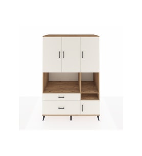 Kronos Dolap 7 Raflı 2 Çekmeceli 4 Kapaklı 132x59x195 Çam-Aytaşı/Aytaşı